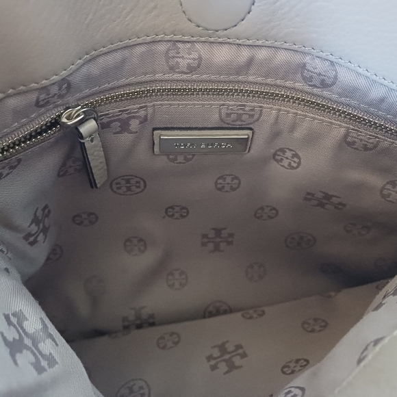 Tory Burch Gray / Taupe Shoulder Bag Purse - Picture 7 of 7